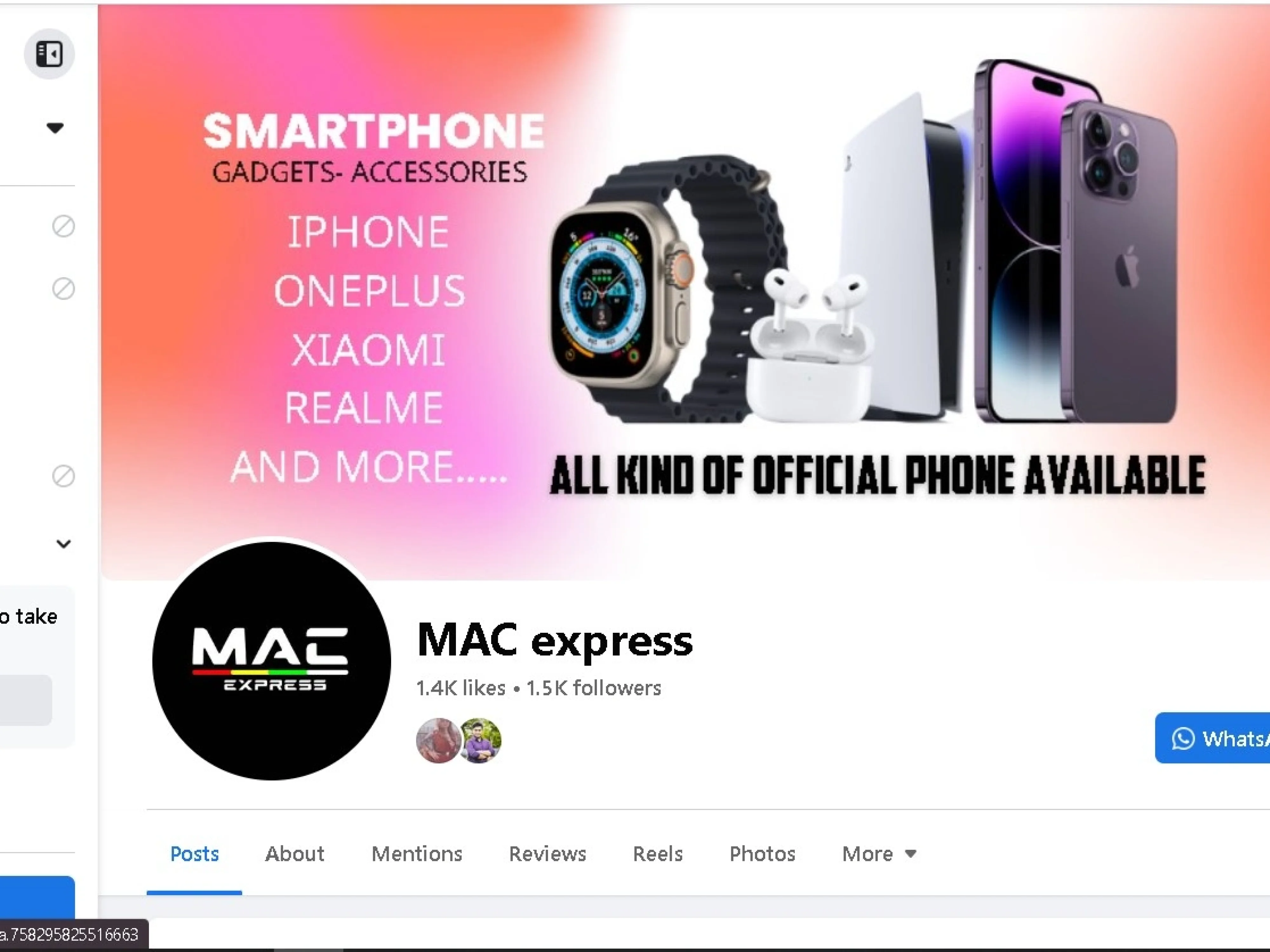 Mac Express page